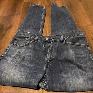 Levi's Men's Straight Fit Dark Blue Jeans